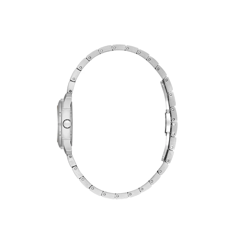 DANIEL KLEIN Women's Stainless Steel Silver Brass Case Analog Dark Green Round Sunray Dial Japanese Quartz Premium 30 Meters Water Resistant