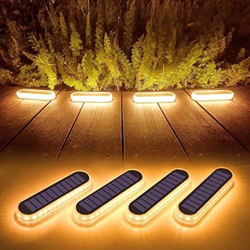 Lacasa 4pcs Solar Outdoor Floor Lamp Warm White 2700K 40LM LED Solar Light Outdoor Patio Decoration IP68 Waterproof Auto On/Off Lighting for Paths Garden Stairs Pathways Patio - Image 1