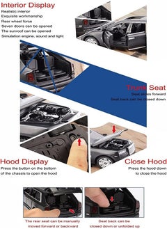 die cast 1/32 for Rolls-Royce Cullinan Alloy Car Model Diecasts Toy Car Model Sound,  Light, Pull Back and Opened Doors Kids & Adult Gifts (Black, No Box)  - Image 4