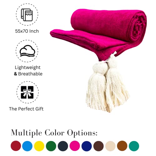 Fashion Throw Sofa Throw, Throws for Sofa and Couch, Sofa Throws for 3 Seater (Size : 70X55 inch) (Pink White) - Image 3