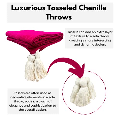 Fashion Throw Sofa Throw, Throws for Sofa and Couch, Sofa Throws for 3 Seater (Size : 70X55 inch) (Pink White) - Image 4