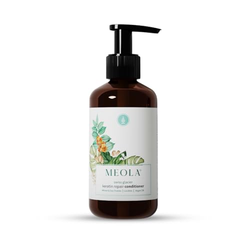 Meola Swiss Glacier Keratin Repair Conditioner 200ml for Women & Men | Wheat & Soy Keratin, Argan Oil | Anti-Frizz, Deep Moisturizing, Damage Repair, Split Ends & Shine Boosting Hair Conditioner - Image 1