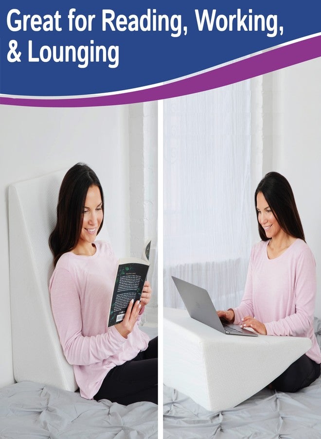 Ebung وسادة إيبونغ لتحديد وضعية الجسم - وسادة إسفينية فاخرة من إسفنج الذاكرة للنوم والجلوس والشخير وتخفيف حرقة المعدة والحمل ومشاهدة التلفزيون والقراءة ودعم الظهر والساقين - Image 4