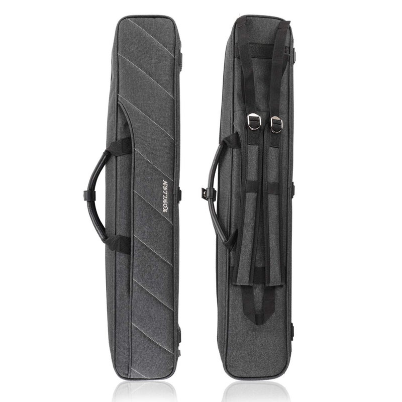 KONLLEN Pool Cue Case 3x4 Oxford Pool Stick Case Holds 3 Butts and 4 Shafts Billiard Sitck Large Capacity Carrying Cases with MultiPocket Pool Cue Accessories