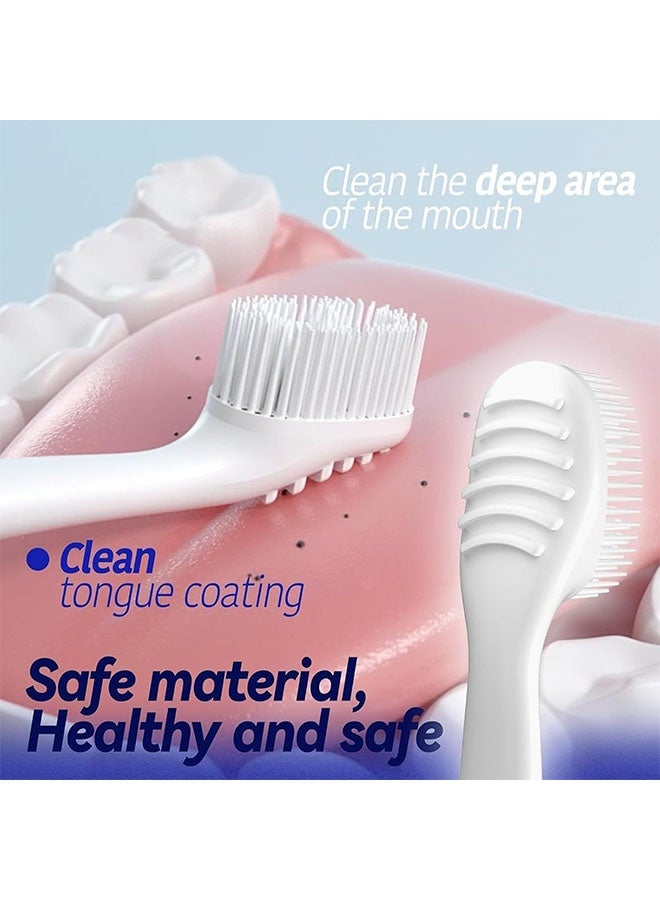 20 Pcs Mini Disposable Toothbrushes with Toothpaste, Portable Travel Toothbrush with Double Cleaning for Daily Life or Travel, Tongue Scraper After Meals, Oral Cleaning Equipment, Mint Flavor - Image 2