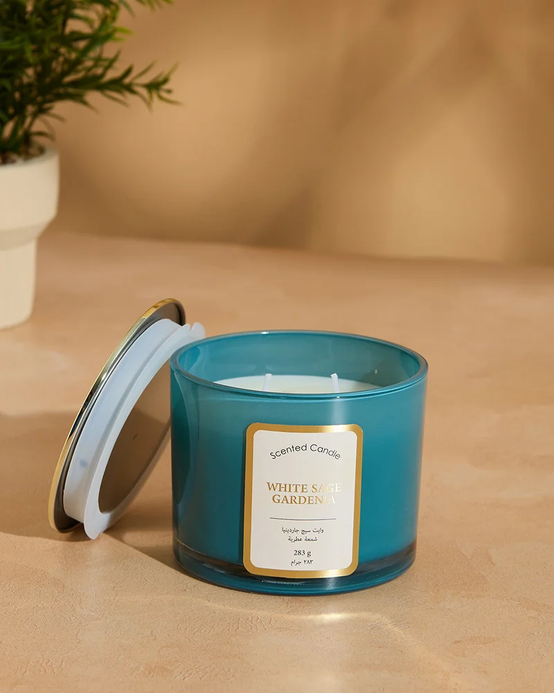 ردتاغ شمعة معطرة برائحة وايت سيج جاردينيا مع غطاء (10أونصة)