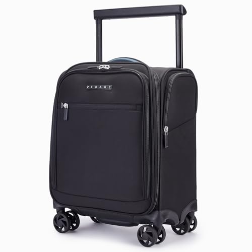 Verage Carry On Luggage with Wheels, 15 Inch Underseat Spinner Luggage Pro, Underseat Personal Item Travel Bag for Men and Women, Carry On Bags for Airplanes, Black - Image 1