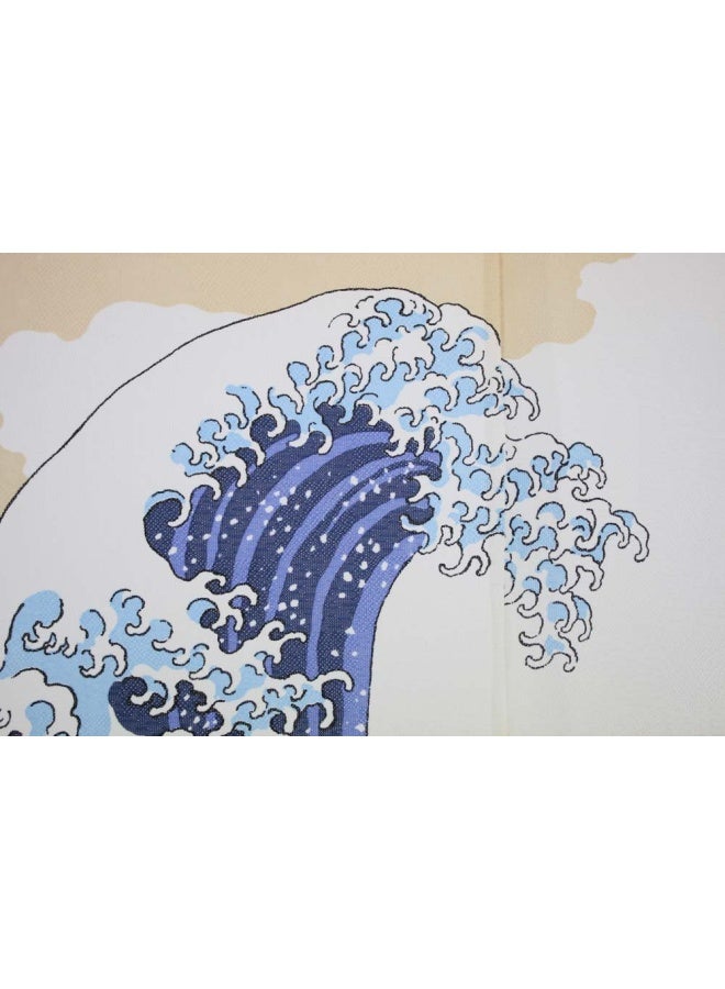 Japonmania NARUMI  Made in Japan Noren Curtain Tapestry Ukiyoe Hokusai The Great Wave Kanagawa  - Image 4
