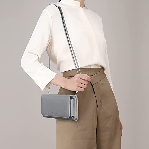 Peacocktion RFID Wristlet Women's Wallets, Leather Women's Crossbody Handbags, Clutch Purses with Phone Pocket Zipper - Image 5