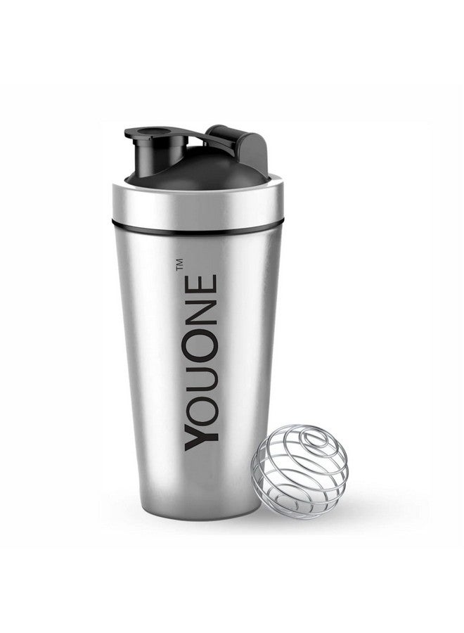 YOUONE Stainless Steel Shaker Bottles For Gym - 100% Leakproof Guarantee, Ideal For Protein, Pre Workout, Bcaas & Water Bpa Free Material - Image 1