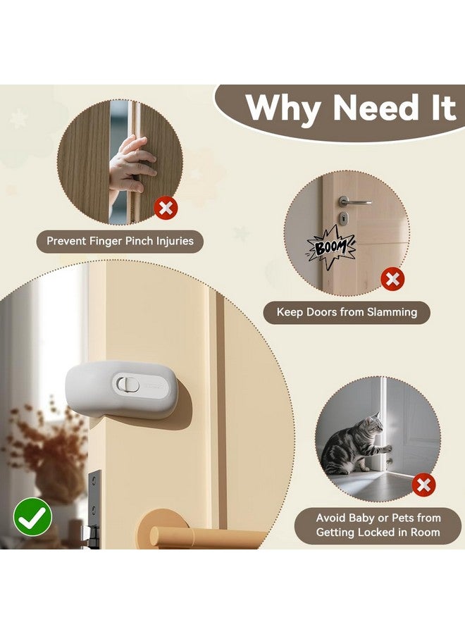 EUDEMON Child Proof Door Finger Pinch Guard, Baby Revolving Door Stopper, Door Latch Door Guard, Easy to Install (1 Pack,Grey) - Image 2