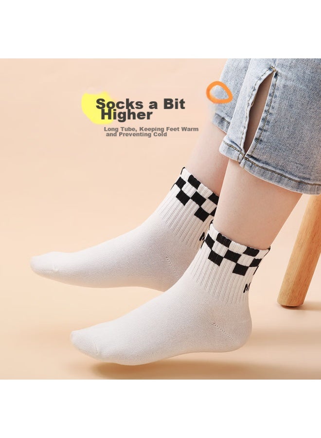 LANG SHA Langsha Children's Socks, Boys' Spring And Autumn Cotton Socks, Skin-friendly, Comfortable, Breathable, Mid-calf Socks, Casual Sports Socks For Older Children - Image 4