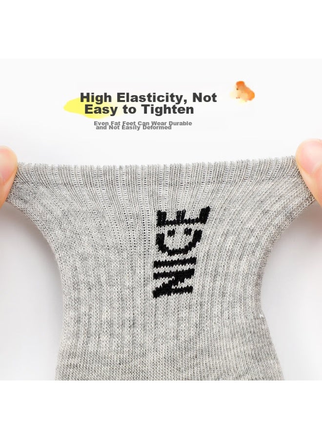 LANG SHA Langsha Children's Socks, Boys' Spring And Autumn Cotton Socks, Skin-friendly, Comfortable, Breathable, Mid-calf Socks, Casual Sports Socks For Older Children - Image 5