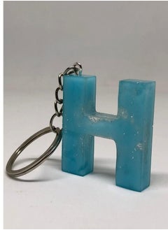 ماركة غير محددة سلسلة مفاتيح راتنج على شكل حرف H, أزرق  - Image 1
