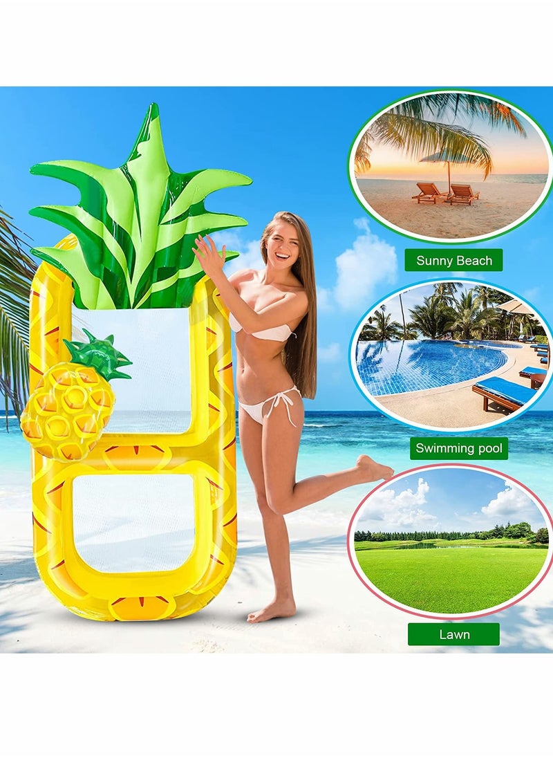 KASTWAVE Pool Inflatable Floats Adult, Giant Pineapple Inflatable Pool Floats With Cup Holder,170 CM Beach Floaties Lounge Luxury Recliner  - Image 5