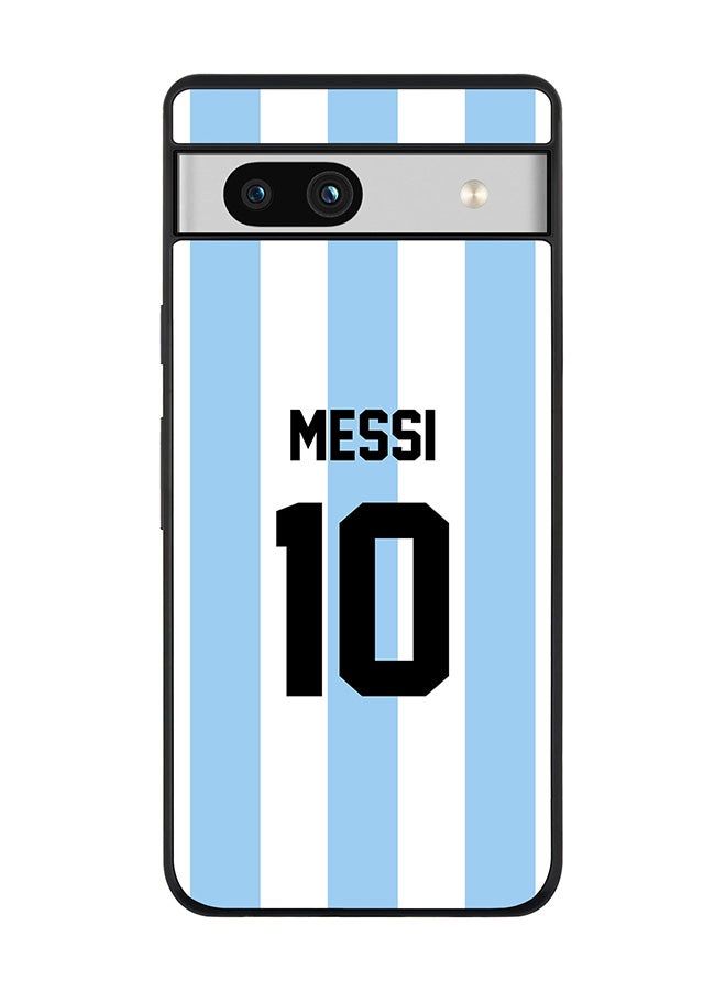 Stylizedd Rugged Black edge case for Google Pixel 7a 5G Slim fit Soft Case Flexible Rubber Edges Anti Drop TPU Gel Thin Cover-Argentina-Messi - Image 1