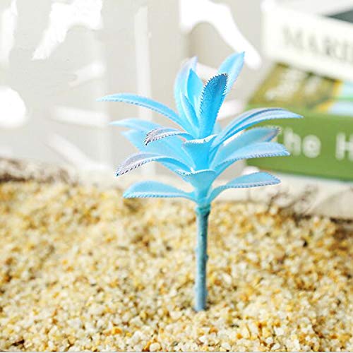 Cayway 21 PCS Artificial Succulent Plants, Blue Fake Succulent, Unpotted Faux Succulent Assortment in Flocked Blue in Different Type for Birthday Home Decor Indoor Wall Garden DIY - Image 5