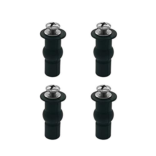 BornFeel Toilet Seat Hinge Bolt Screws 4 Pack Toilet Seat Top Fixing Part Expanding Rubber Bolts with Metal Washers - Image 1