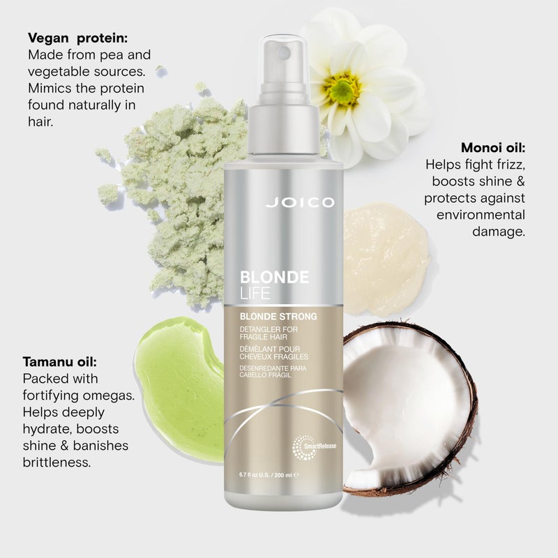 Joico Blonde Life Blonde Strong Conditioning Detangler | For Fragile Blonde Hair | Prevents Split Ends & Breakage | 72 Hour Humidity Protection | 6.7 Fl Oz - Image 4
