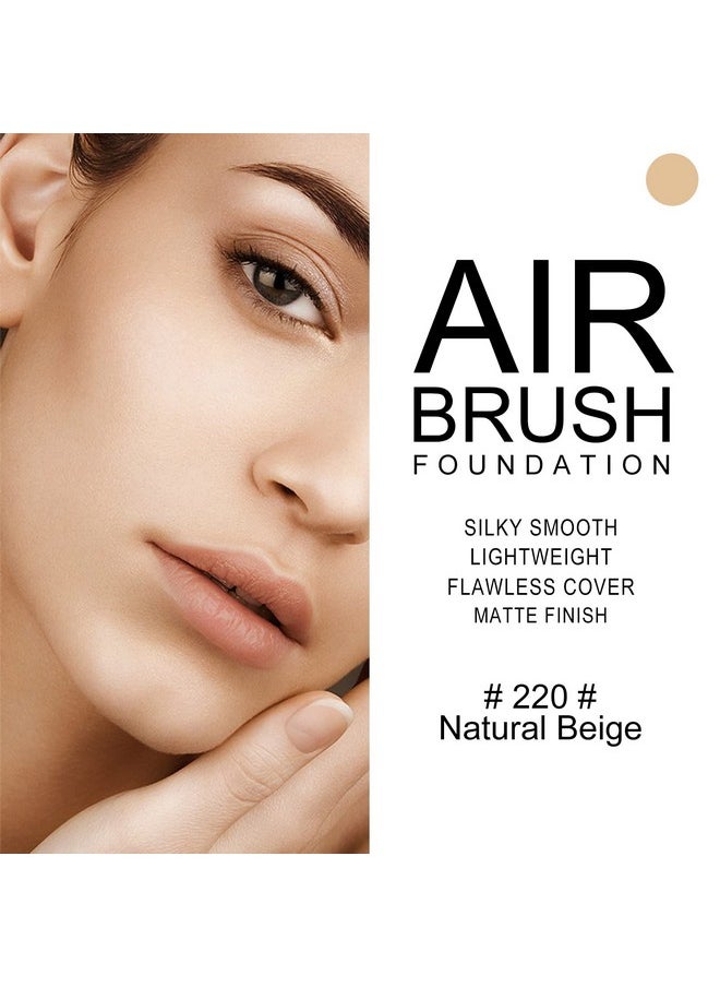 KYDA KYDA AirBrush Foundation Spray, Silky Foundation Mist Makeup, Flawless Coverage for Smooth Creamy Nude Finish, Breathable Blendable Lasting Formula, Moisturizing Makeup Primer-#220 Natural Beige  - Image 4