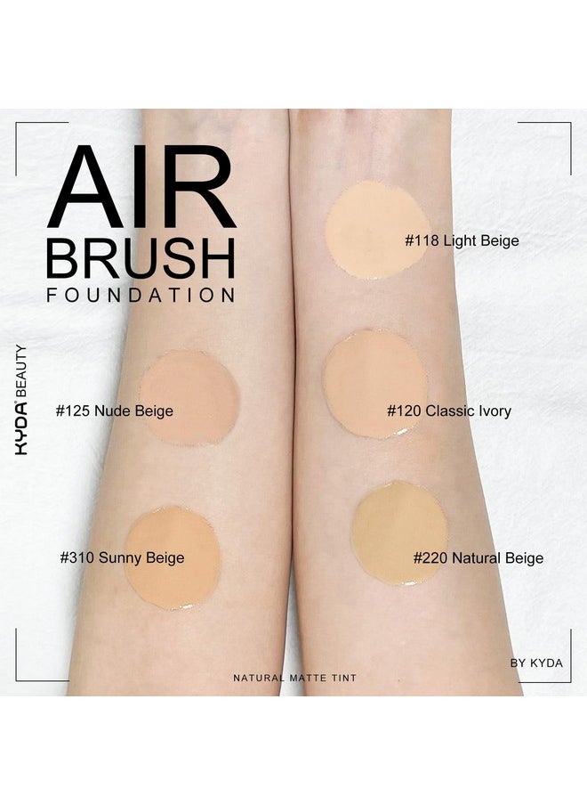 KYDA KYDA AirBrush Foundation Spray, Silky Foundation Mist Makeup, Flawless Coverage for Smooth Creamy Nude Finish, Breathable Blendable Lasting Formula, Moisturizing Makeup Primer-#220 Natural Beige  - Image 5