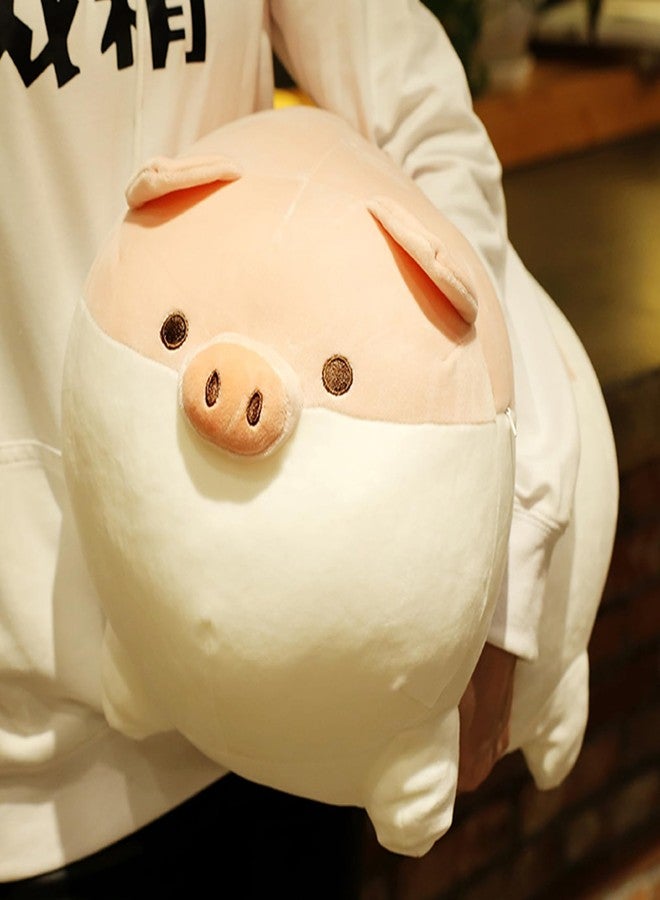 Levenkeness Soft Fat Pig Plush Hugging Pillow,Cute Piggy Stuffed Animal Doll Toy Gifts for Bedding, Kids Birthday, Valentine, Christmas (Pink, 19.7") - Image 2
