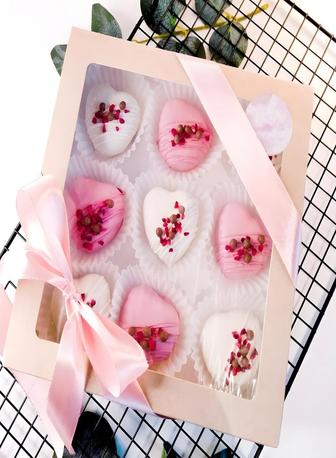 Morofme 2pcs Heart Molds Silicone Heart Shaped Chocolate Molds Hearts Candy Mold Hearts Muffin Pan Mold for Valentine's Wax Melt Baking Soap Jelly Candle - Image 2