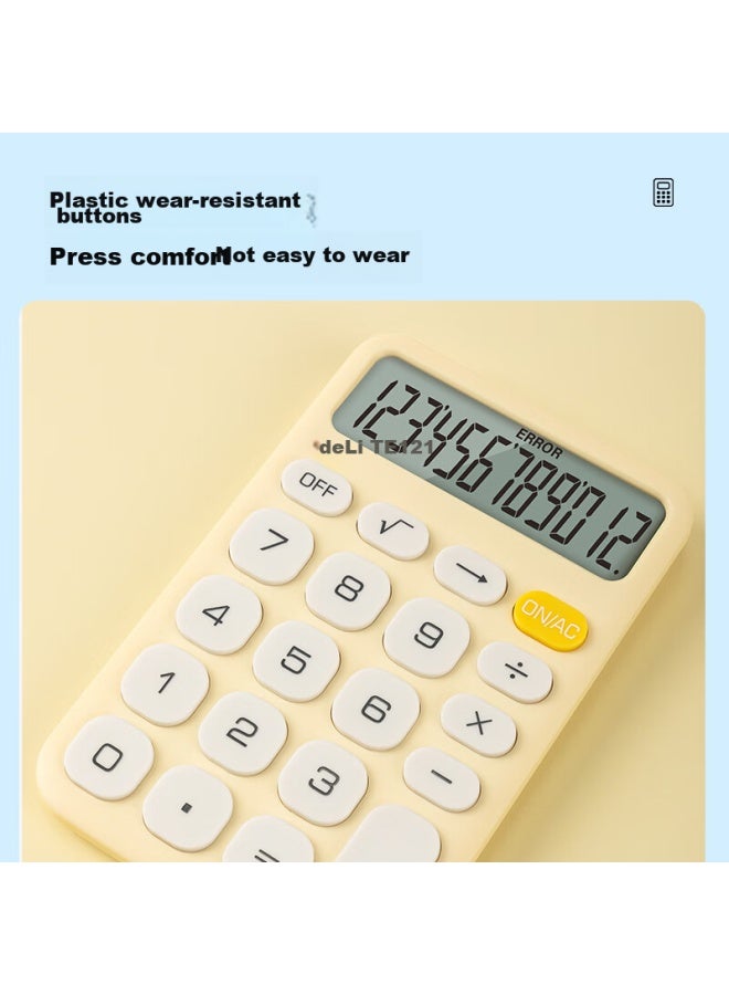 Deli Slim Portable Calculator, 12-digit Display Financial/personal Calculator, Office/study Supplies, Te121 Blue - Image 4