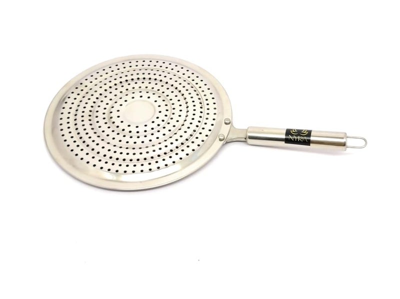 NYRA® Stainless Steel Multi- purposeRound Roaster Plate/Chapati Toast Grill/Gas Stove Barbeque - Image 1