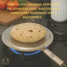 NYRA® Stainless Steel Multi- purposeRound Roaster Plate/Chapati Toast Grill/Gas Stove Barbeque - Image 2