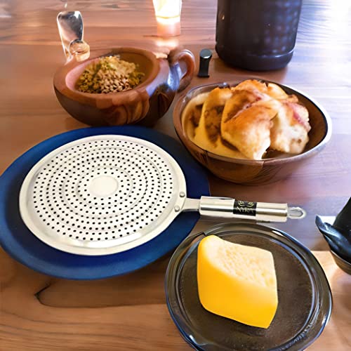 NYRA® Stainless Steel Multi- purposeRound Roaster Plate/Chapati Toast Grill/Gas Stove Barbeque - Image 5