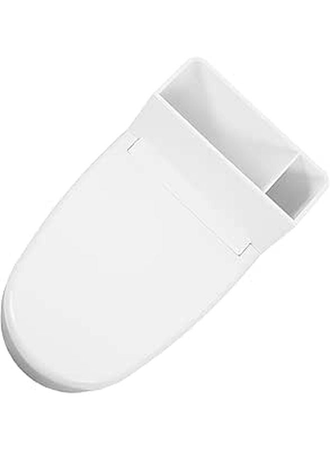 White Ceramic Wall Mounted Lidded Ashtray For Bathroom Toilet Indoor Smoking Sanitary Spaces - Image 1
