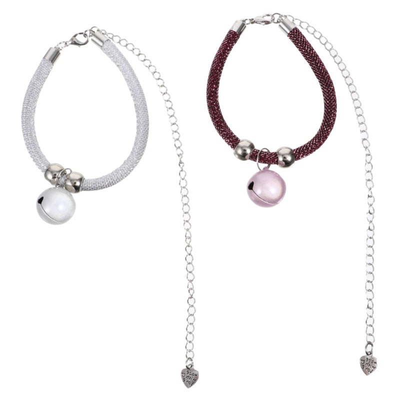 Adjustable Pet Collars With Bell For Festivals Comfortable And Stylish Accessories 2Pcs Set - Image 2