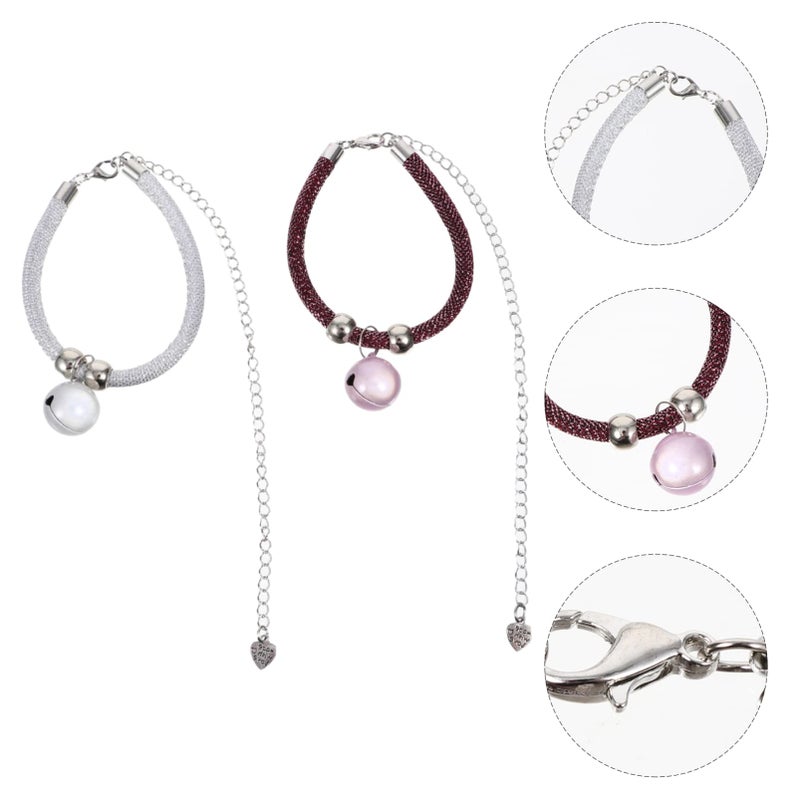 Adjustable Pet Collars With Bell For Festivals Comfortable And Stylish Accessories 2Pcs Set - Image 5