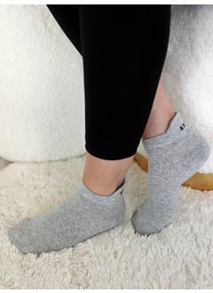 Buluş Organic 3-Pack Melange Gray Special Heel Technology Viscose Women's Booties Socks  - Image 1