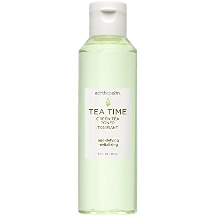 Earth To Skin Tea Time Green Tea Anti-Aging Face Toner, Natural Nourishment, Purify & Cleanse Facial Toner for All Skin Types (4.9 Fl Oz) - Image 1