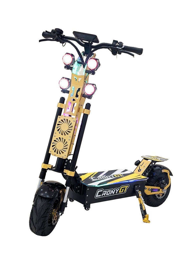 Crony GT13 Extreme Sports High Speed 5000W Dual-Motor Electric Scooter Adult 65-140KM Range, 75V/31.2AH Battery, 13” Off-Road Tires, Hydraulic Suspension, LED Lights, Foldable Design, IP54 Water Resistance, Smart LCD Display, Max Load 120KG, Perfect for Urban Mobility & Off-Road Adventures  - Image 1