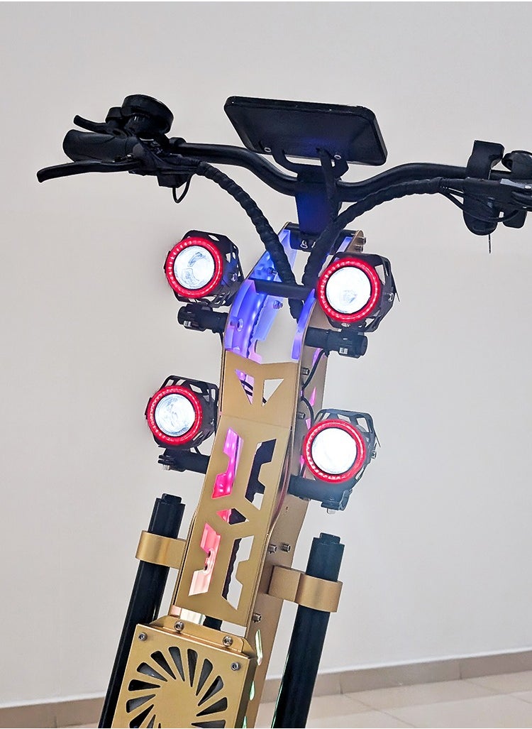 Crony GT13 Extreme Sports High Speed 5000W Dual-Motor Electric Scooter Adult 65-140KM Range, 75V/31.2AH Battery, 13” Off-Road Tires, Hydraulic Suspension, LED Lights, Foldable Design, IP54 Water Resistance, Smart LCD Display, Max Load 120KG, Perfect for Urban Mobility & Off-Road Adventures  - Image 2