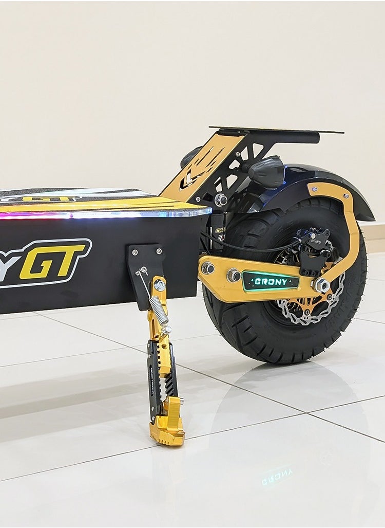 Crony GT13 Extreme Sports High Speed 5000W Dual-Motor Electric Scooter Adult 65-140KM Range, 75V/31.2AH Battery, 13” Off-Road Tires, Hydraulic Suspension, LED Lights, Foldable Design, IP54 Water Resistance, Smart LCD Display, Max Load 120KG, Perfect for Urban Mobility & Off-Road Adventures  - Image 3