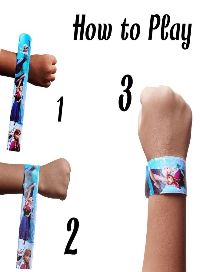NeedVibes Girls Theme Slap Bracelets | Wrist Bands, Pack of 12, Birthday Return Gifts for Kids, Boys and Girls, Multi-colour - Image 3