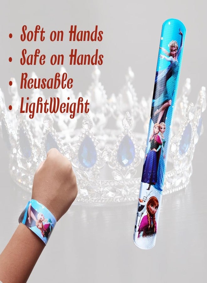 NeedVibes Girls Theme Slap Bracelets | Wrist Bands, Pack of 12, Birthday Return Gifts for Kids, Boys and Girls, Multi-colour - Image 5