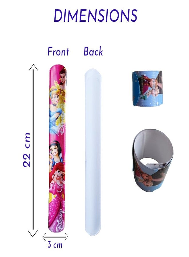 NeedVibes Girls Theme Slap Bracelets | Wrist Bands, Pack of 12, Birthday Return Gifts for Kids, Boys and Girls, Multi-colour - Image 2