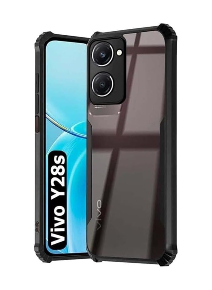 general Case Compatible with VIVO Y28s 5G [Droproof] [Sweat-Proof] [Fingerprint-Proof] Shockproof TPU+PC Clear Protective Phone Case Fits VIVO Y28s - Image 1