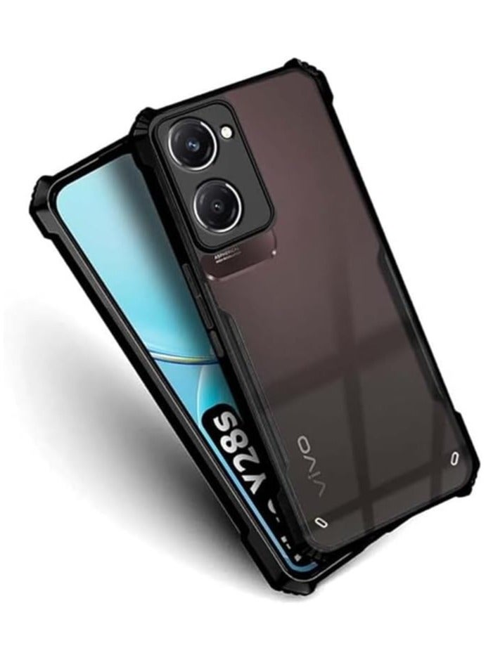 general Case Compatible with VIVO Y28s 5G [Droproof] [Sweat-Proof] [Fingerprint-Proof] Shockproof TPU+PC Clear Protective Phone Case Fits VIVO Y28s - Image 2