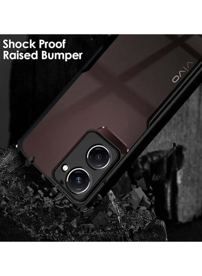 general Case Compatible with VIVO Y28s 5G [Droproof] [Sweat-Proof] [Fingerprint-Proof] Shockproof TPU+PC Clear Protective Phone Case Fits VIVO Y28s - Image 4