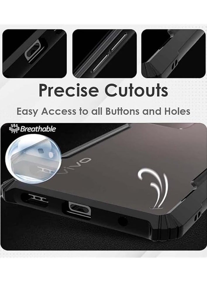 general Case Compatible with VIVO Y28s 5G [Droproof] [Sweat-Proof] [Fingerprint-Proof] Shockproof TPU+PC Clear Protective Phone Case Fits VIVO Y28s - Image 5