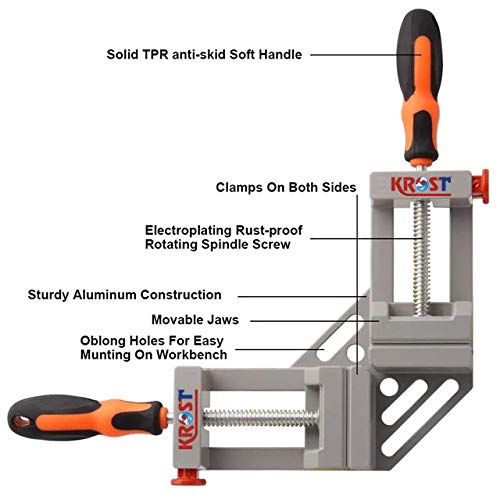 KROST Double Handle Corner Clamp 90 Degree Quick Release Clamp For Welding WoodWorking Photo Framing - Image 2