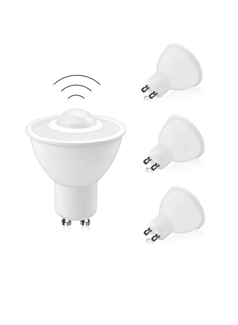 Lezonic Motion Sensor Light Bulbs GU10 PIR Security Detection Spotlight 5W Cool White 6000K 580Lm Auto On/Off LED Security Light Bulb( Not Dimmable)for Stairs, Garage, Corridor, Walkway[Energy Class A] - Image 1