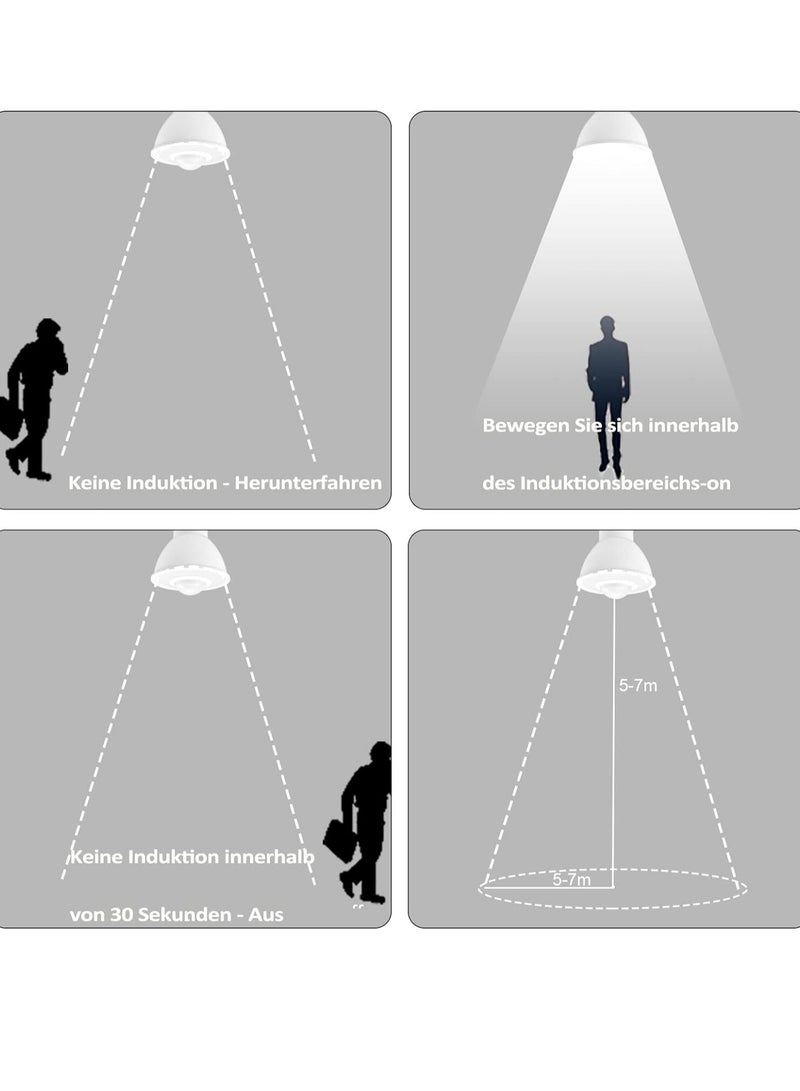 Lezonic Motion Sensor Light Bulbs GU10 PIR Security Detection Spotlight 5W Cool White 6000K 580Lm Auto On/Off LED Security Light Bulb( Not Dimmable)for Stairs, Garage, Corridor, Walkway[Energy Class A] - Image 3