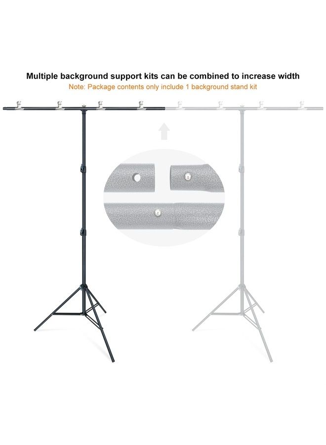 Lincostore Zenith Portable T-Shape Background Backdrop Stand Kit 5x6.7ft - 5ft Wide (Fixed) and 6.7ft High (Adjustable)- Lightweight Only 4 Lbs Easy to Carry and Storage - Image 3